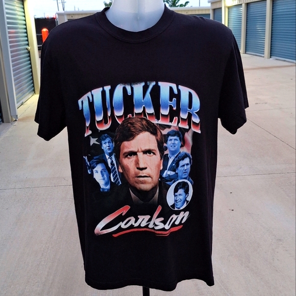 Vintage Tucker Carlson T Shirt Size Med - Picture 1 of 3
